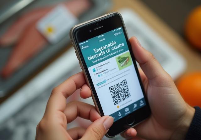 QR kode på fiskekasse til sporbarhed